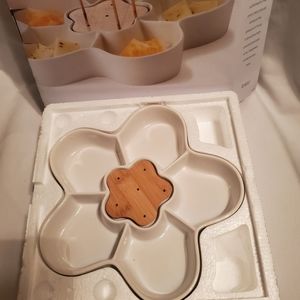 White Essentials 10'' white Stoneware  server with